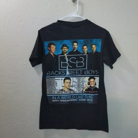 ackstreet Boys 20th Anniversary Tour Tee 2013 Black Band Shirt Size Small - Picture 4 of 4